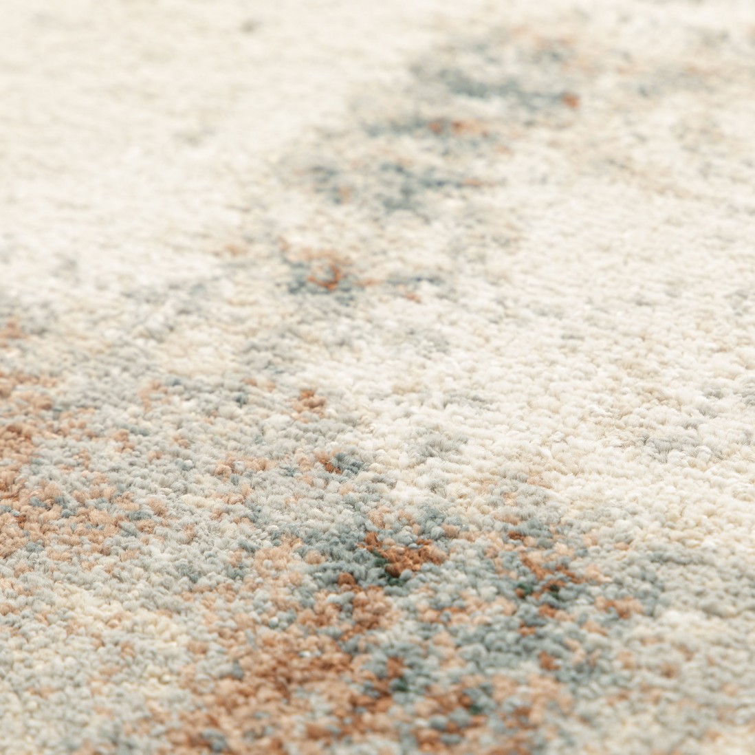 Abstract area rug Corfu 57724 in beige brown and blue
