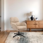 Abstract area rug Corfu 57724 in beige brown and blue