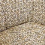 Drava swivel armchair in beige yellow