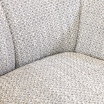 Drava swivel armchair in gray chenille