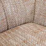 Drava swivel armchair in orange chenille