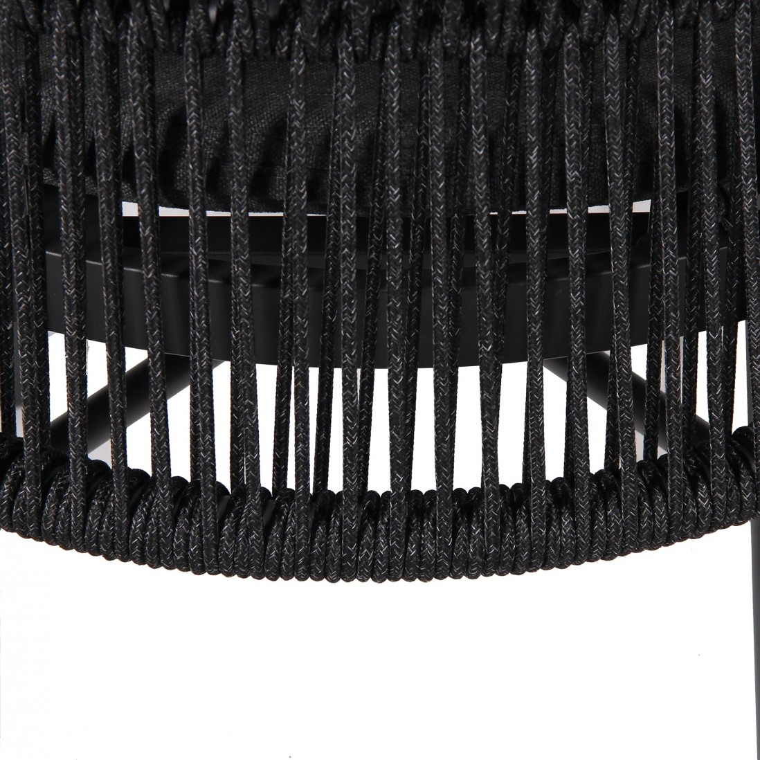 Stackable outdoor chair Trebbia brown in rope and aluminum