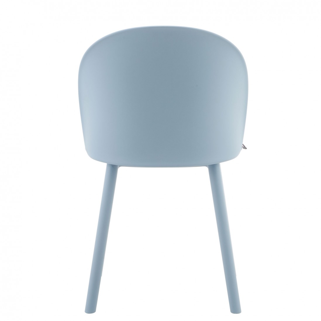 Stella blue polypropylene chair with cushioned seat