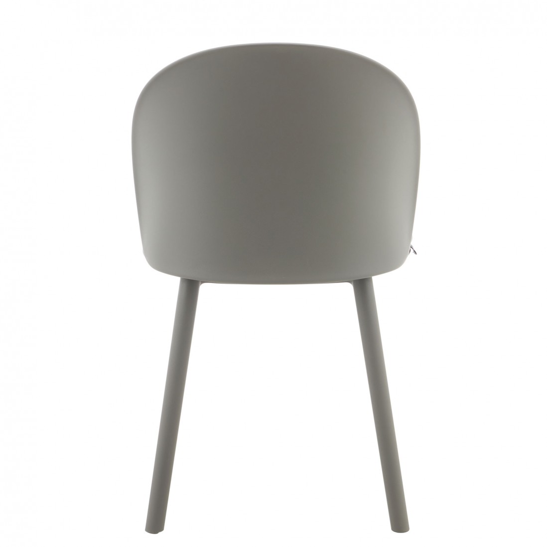 Stella dark gray polypropylene chair with cushioned seat