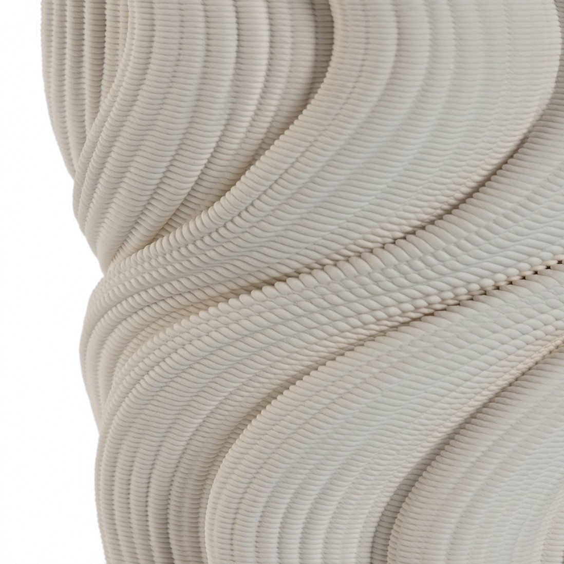 White ceramic 3D jar 845 26 cm