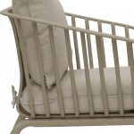 Piave garden set with 2 seater sofa + 2 armchairs and gray coffee table