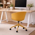 Adda yellow office chair with metal legs