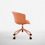 Adda orange office chair with metal legs