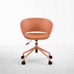Adda orange office chair with metal legs
