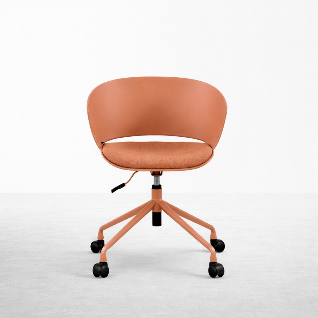 Adda orange office chair with metal legs