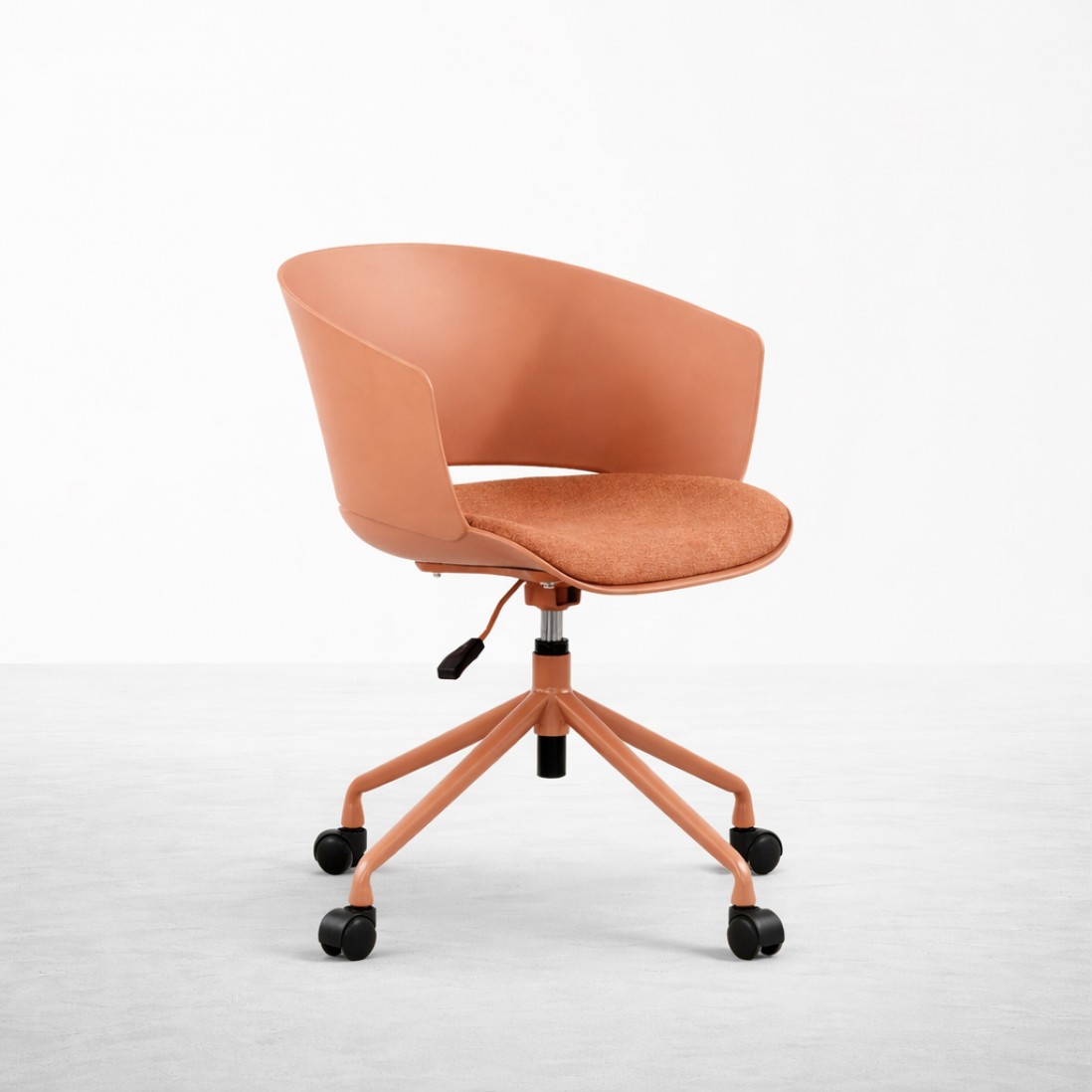 Adda orange office chair with metal legs