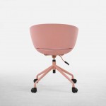 Adda pink office chair with metal legs