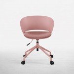 Adda pink office chair with metal legs