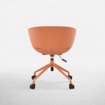 Adda orange office chair with metal legs