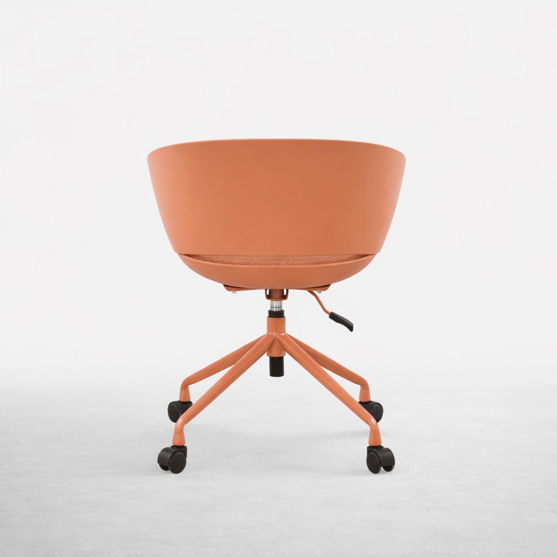Adda orange office chair with metal legs
