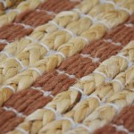 Area Rug Natural Jute in jute and wool rust color 192