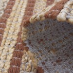 Area Rug Natural Jute in jute and wool rust color 192