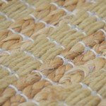 Area Rug Natural Jute in jute and wool beige color 002