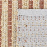 Area Rug Natural Jute in jute and wool rust color 192