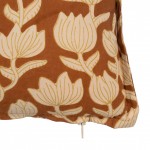 Cushion 640 in cotton with terracotta floral pattern 30 x 50 cm