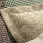 Lanka double bed bedspread yellow with plain faux pattern