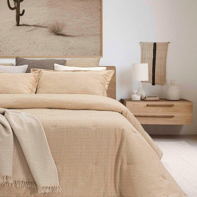 Edred�n cama doble Lanka falso liso naranja