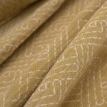 Colcha cama doble Duna con estampado geom�trico amarillo mostaza