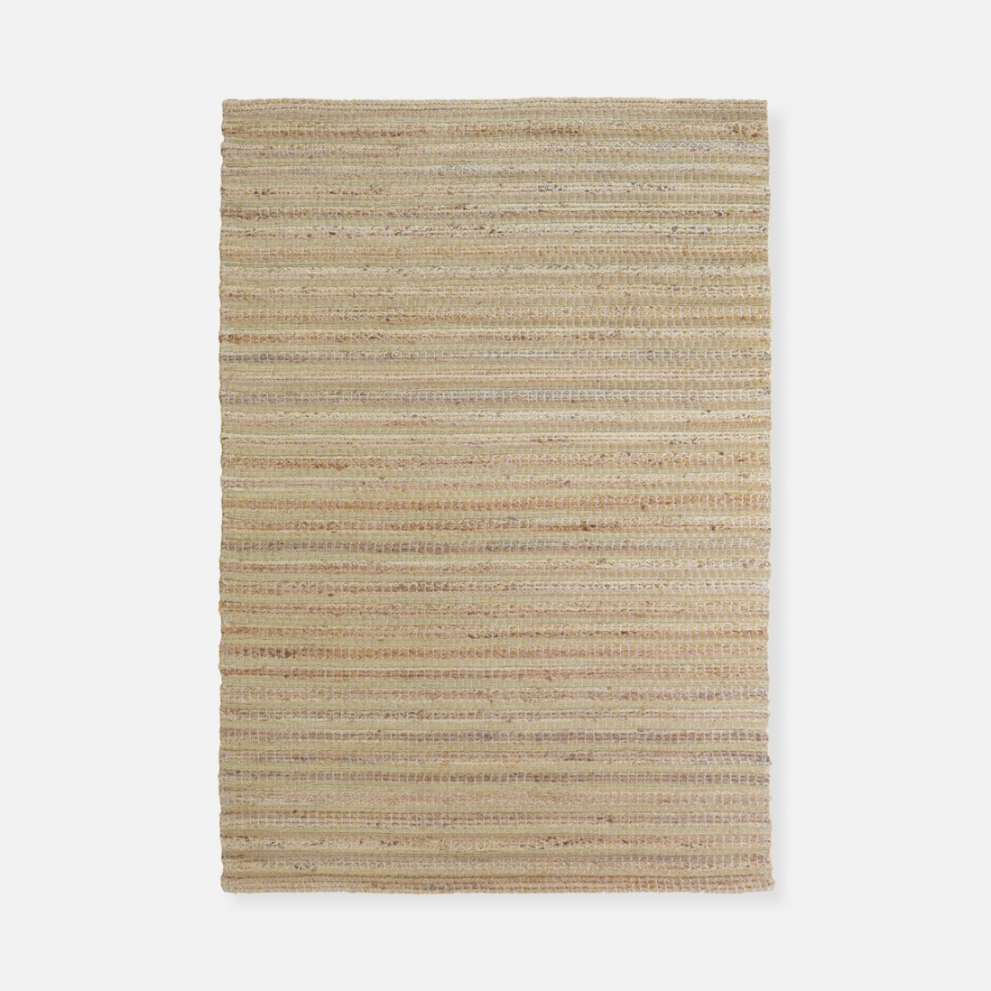 Area Rug Natural Jute in jute and wool beige color 002