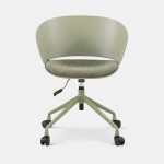 Adda green office chair with metal legs