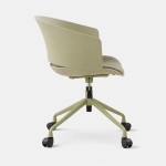 Adda green office chair with metal legs