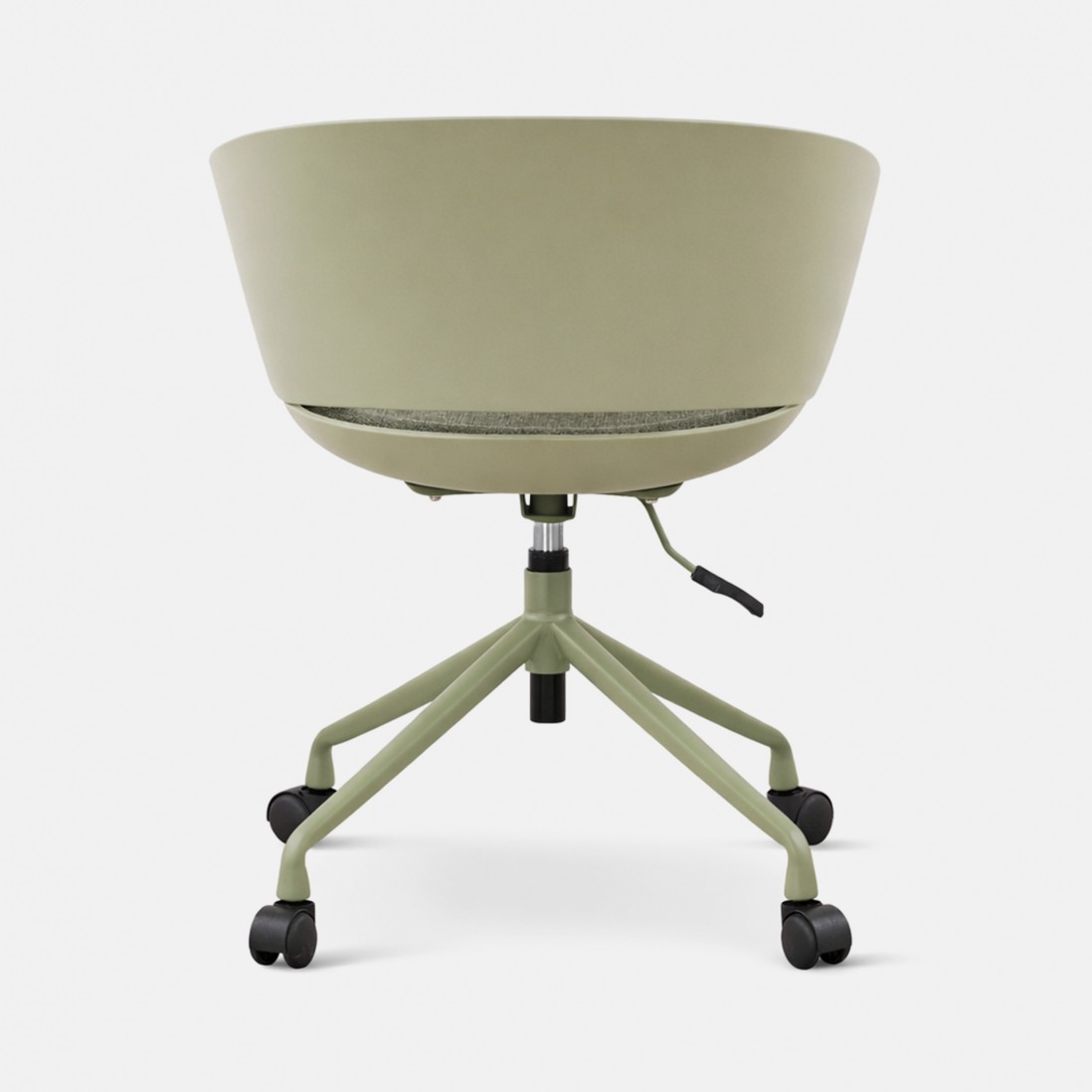 Adda green office chair with metal legs