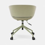 Adda green office chair with metal legs