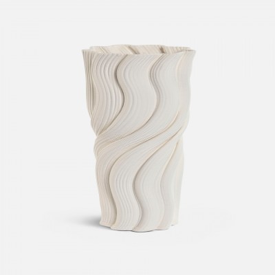 White ceramic 3D jar 845 26 cm