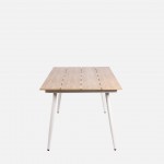 Ticino outdoor dining table in aluminum and polywood 160 x 90 cm