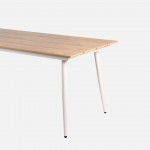 Ticino outdoor dining table in aluminum and polywood 160 x 90 cm