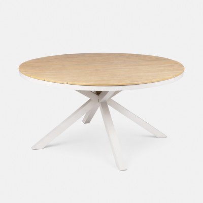 Liri round outdoor dining table in aluminum and polywood Ø140 cm Liri round outdoor dining table in aluminum and polywood Ø140 cm