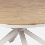 Liri round outdoor dining table in aluminum and polywood �140 cm