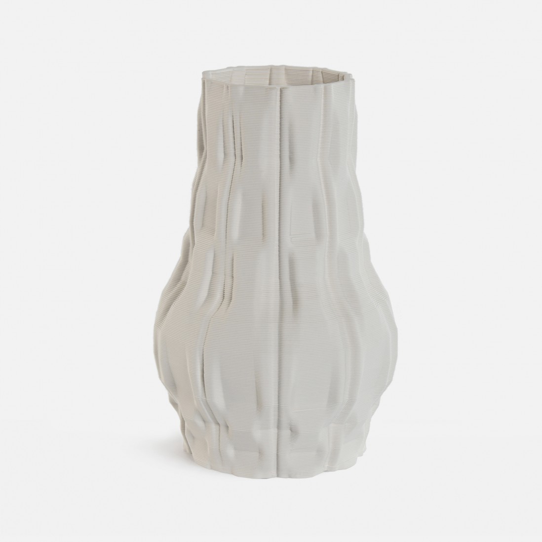 White ceramic 3D jar 839 24 cm