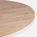 Liri round outdoor dining table in aluminum and polywood �140 cm