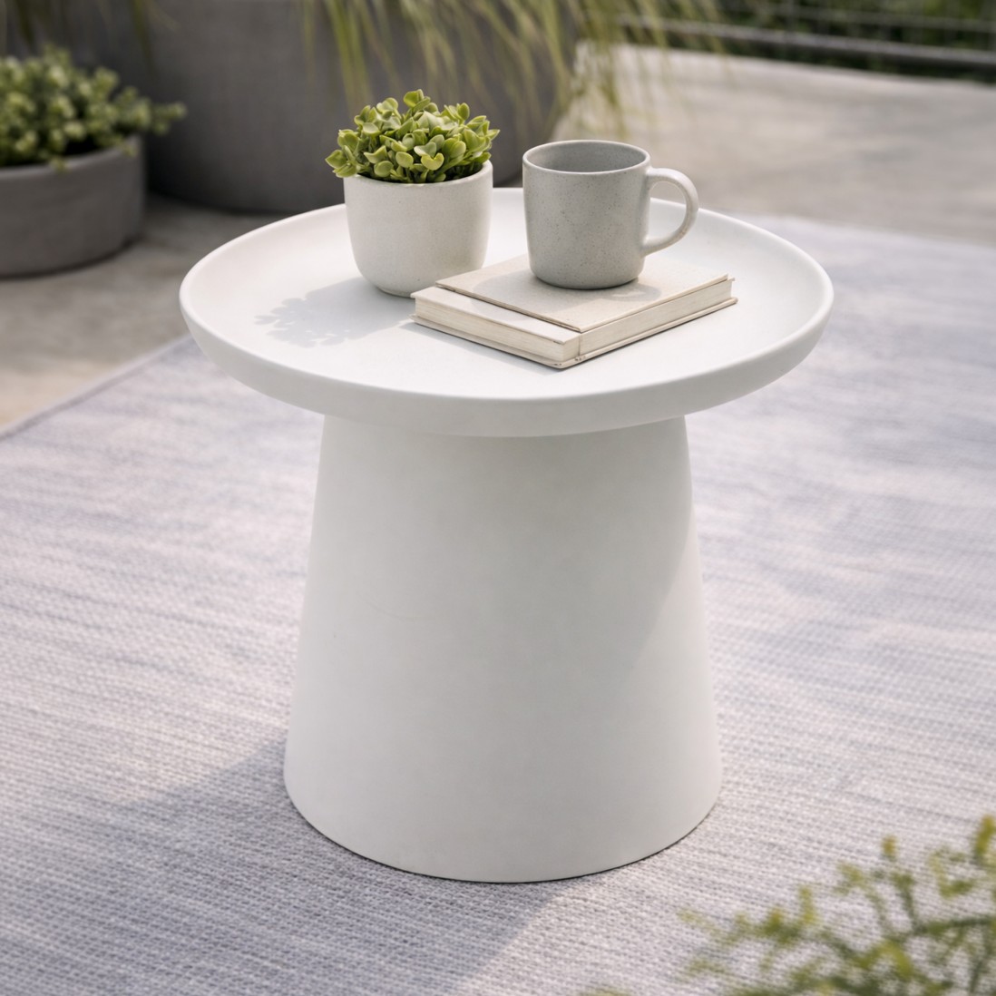 Gray Potenza outdoor side table