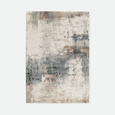Abstract area rug Corfu 57724 in beige brown and blue Abstract area rug Corfu 57724 in beige brown and blue