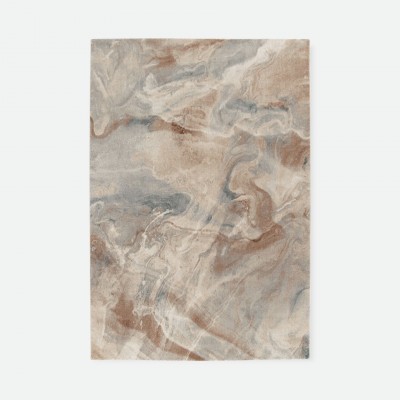 Abstract area rug Corfu 57721 in beige brown and blue Abstract area rug Corfu 57721 in beige brown and blue