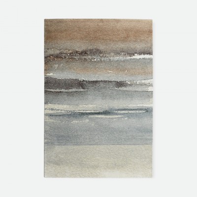 Abstract area rug Corfu 57718 in beige brown and blue Abstract area rug Corfu 57718 in beige brown and blue