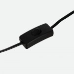 Candeeiro de mesa 082 em cer�mica cinza escuro 63 cm