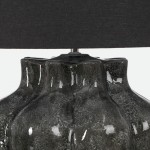 Candeeiro de mesa 082 em cer�mica cinza escuro 63 cm