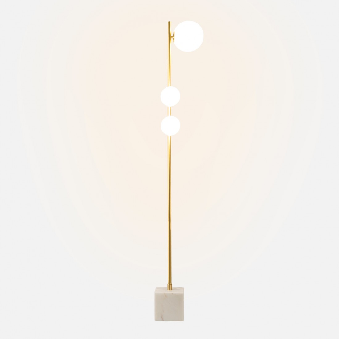 Bals floor lamp gold with marble base