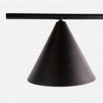 Studio table lamp in metal with a sanded black finish