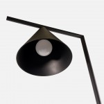 Studio table lamp in metal with a sanded black finish