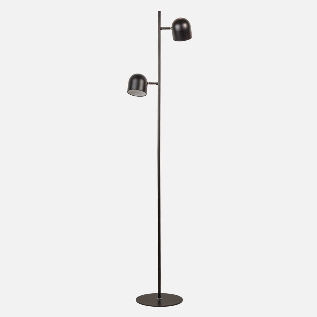 Pip black LED floor lamp, dimmable and adjustable