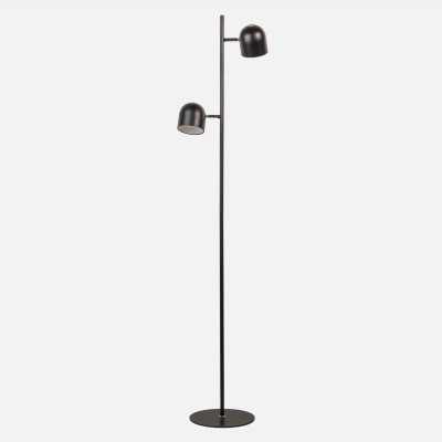 Pip black LED floor lamp, dimmable and adjustable